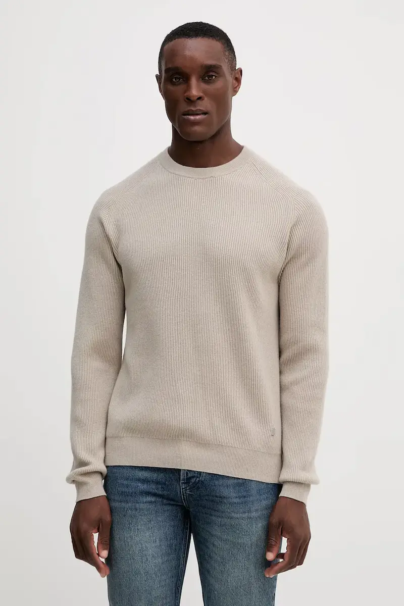 Liu Jo maglione in lana uomo colore beige QF5168.MA23P