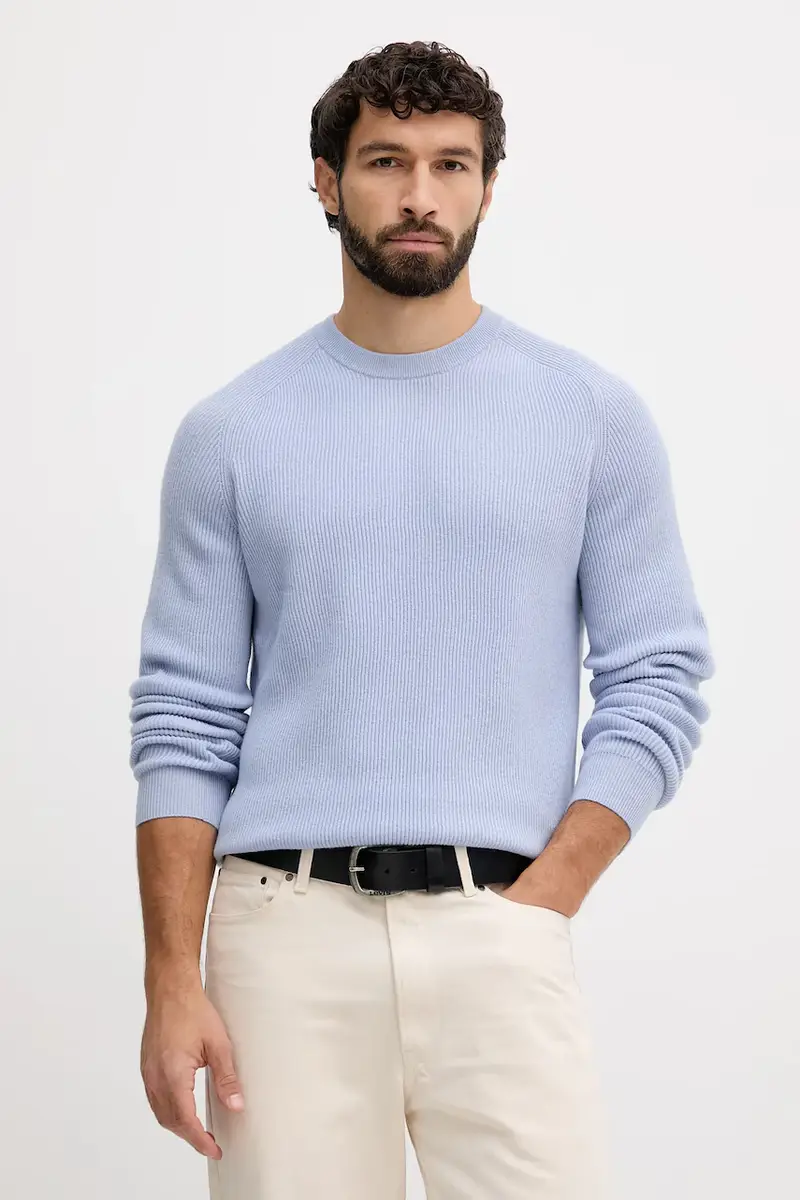 Liu Jo maglione in lana uomo colore blu QF5168.MA23P