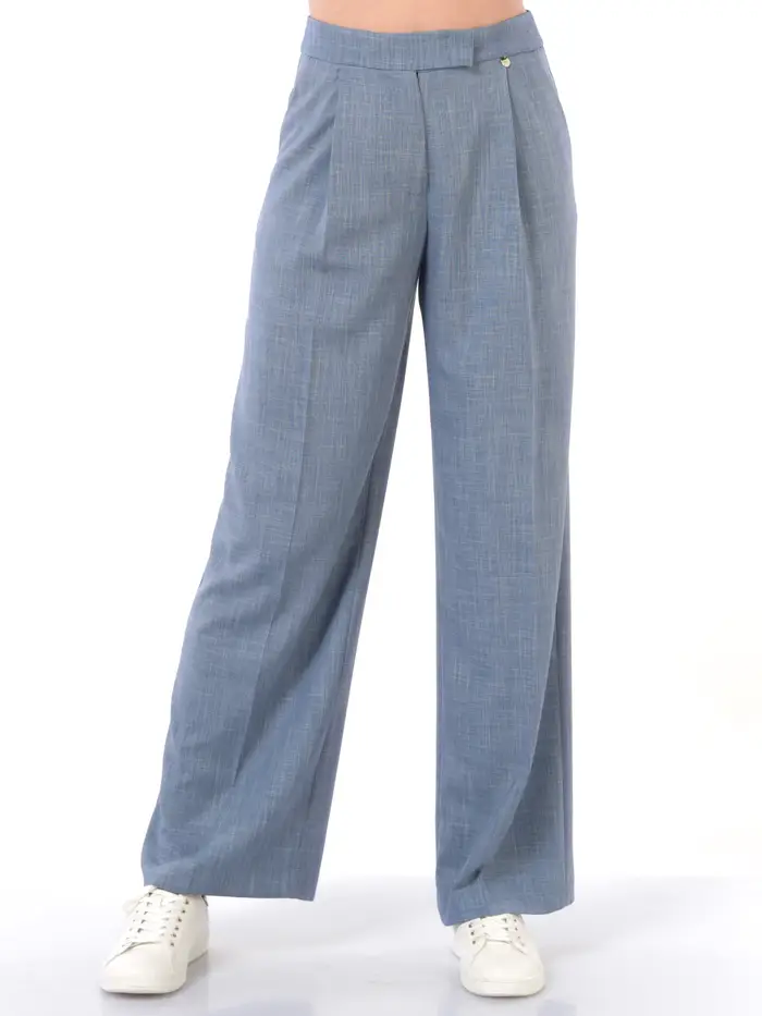 pantalone da donna Liu Jo a palazzo con pinces TURCHESE
