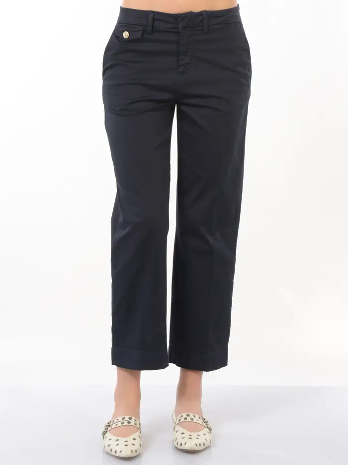 pantalone da donna Liu Jo chino in cotone stretch Blu