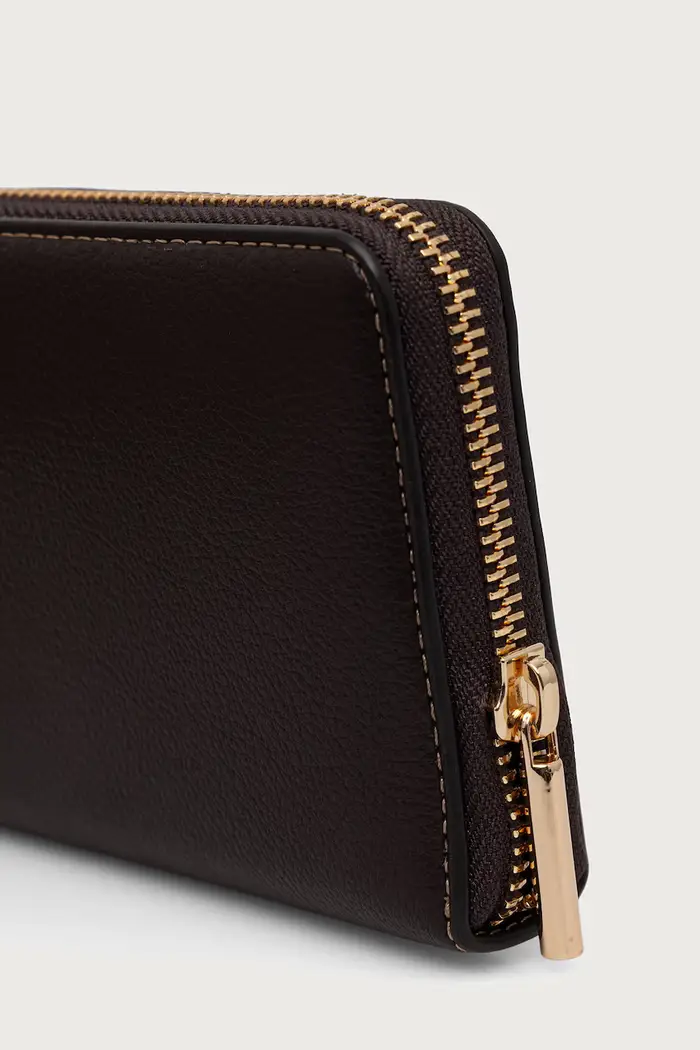 portafoglio da donna in similpelle Marrone