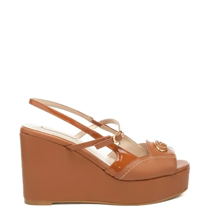 Liu Jo scarpe alte da donna kandy 02 con logo monogram in metallo sulla parte frontale marrone