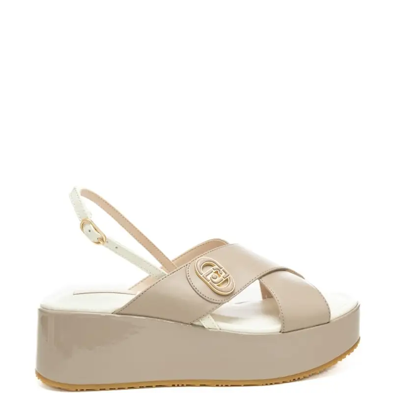 Liu Jo scarpe da donna flo 03 con fasce frontali a incrocio beige