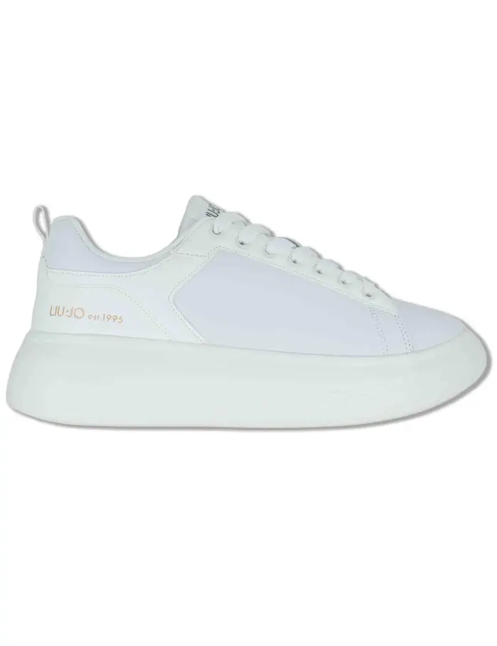 Liu-Jo Sneakers in pelle e tessuto bianco Uomo BIG 05 WHITE