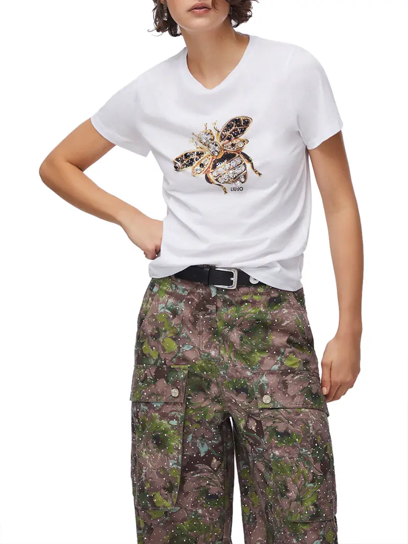 liu-jo t-shirt da donna - bianco