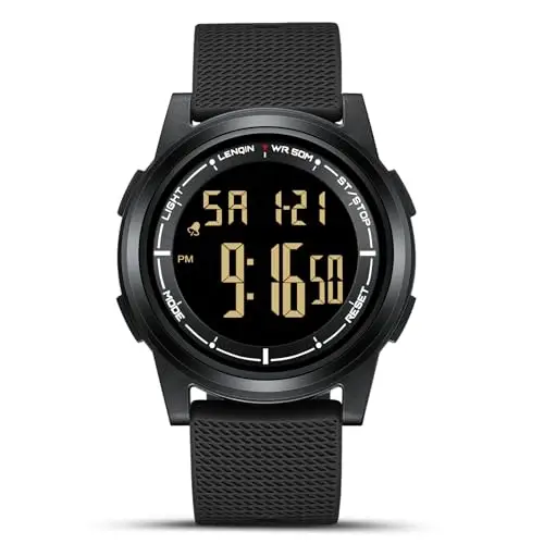 LN LENQIN Orologio Uomo Digitale Sportivo Cronometro da Polso Silicone Impermeabile Casual d'affari di Moda Orologi da