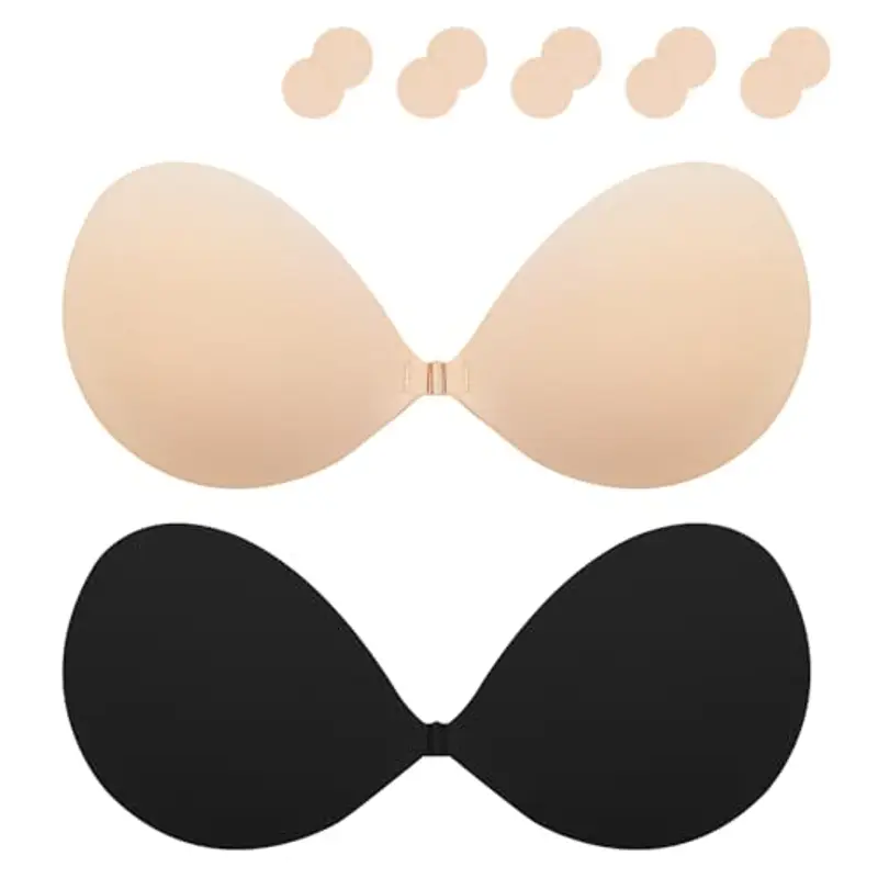 Lnmyic Reggiseno Invisibile Reggiseno Adesivo Coppe Adesive Seno Push Up Riutilizzabile Silicone Adesivo Push Up Invisibile Sticky Bra