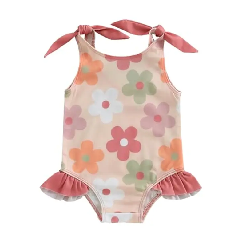 Loalirando Costume da Bagno da Bimba Bikini Stampa Floreale Costumi da Bagno Un Pezzo Neonata Costume da Mare Neonata Bikini da Piscina