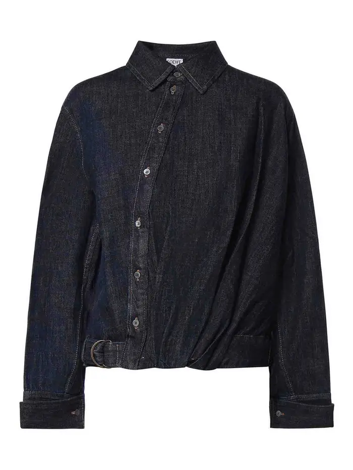 Loewe Camicia di jeans drappeggiata Lavaggio Medio