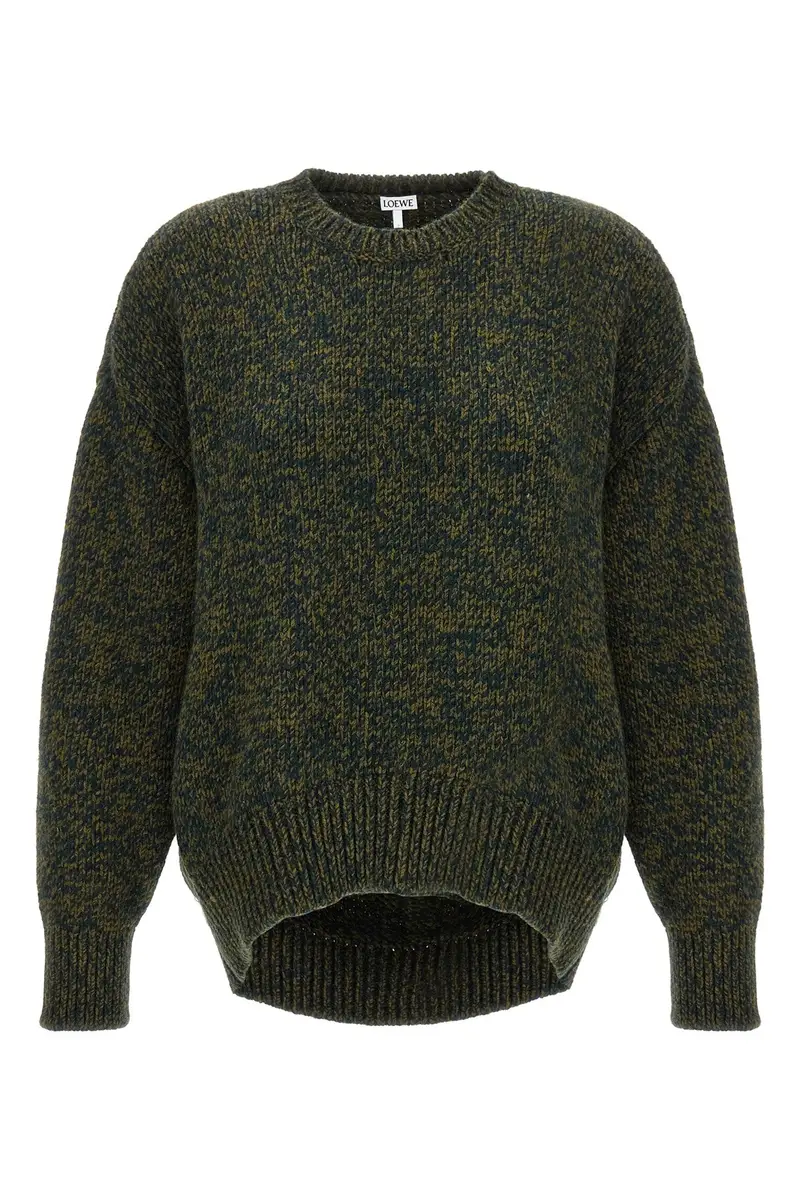 LOEWE Maglione Doppio Collo Verde