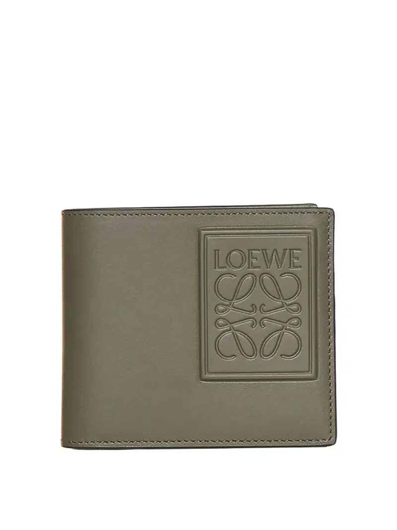 Loewe Portafoglio bifold in pelle di vitello Verde