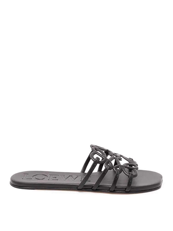 Loewe Sandali Petalo Anagramma" Nero