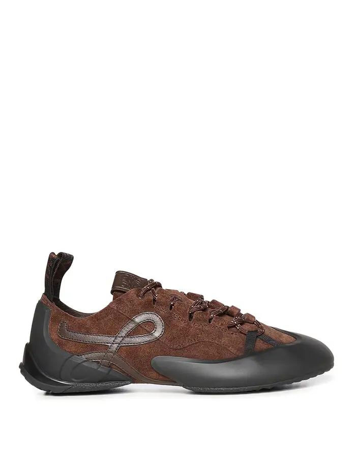 Loewe Sneaker con impugnatura in pelle scamosciata Marrone