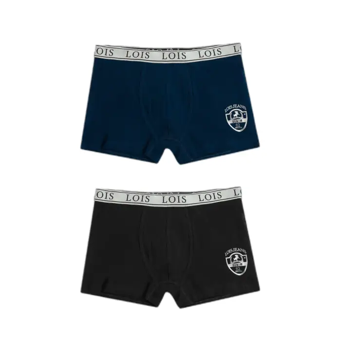 Lois Boxer in cotone elasticizzato Origins (x2) Bleu