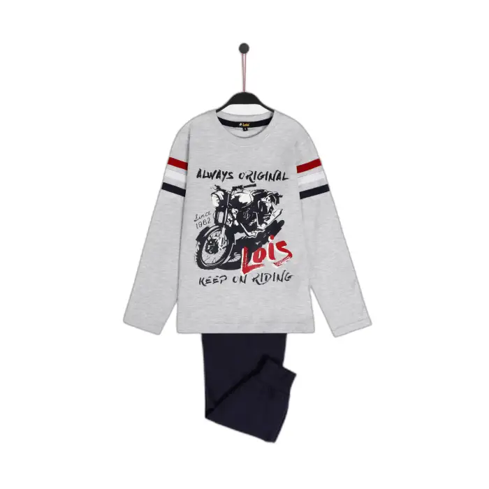 Lois Pigiama a maniche lunghe per bambini Motor Gris