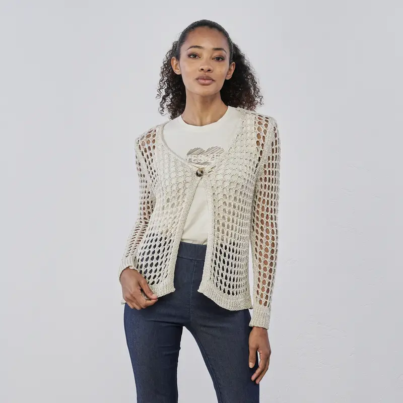 LOKITA Cardigan Donna Bianco 2665398