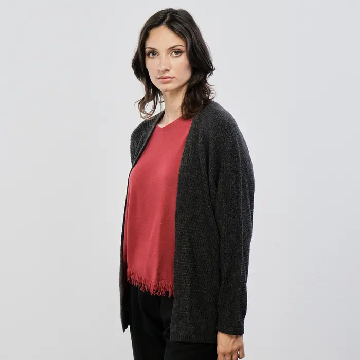 LOKITA Cardigan grigio antracite