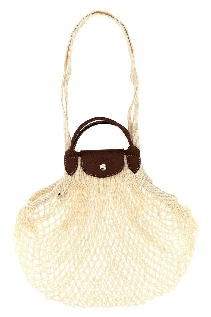 LONGCHAMP Borsa A Spalla L Le Pliage Filet Beige