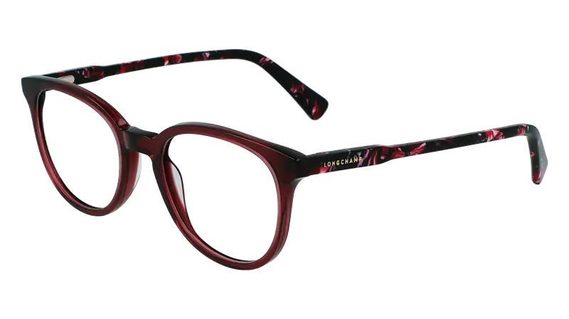Longchamp Donna LO2608 611 Montature da vista Acetato Rosso Squadrata Normale Fotocromatiche