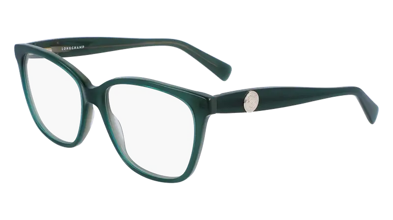 Longchamp Donna LO2715 303 Montature da vista Acetato Verde Squadrata Normale Normale