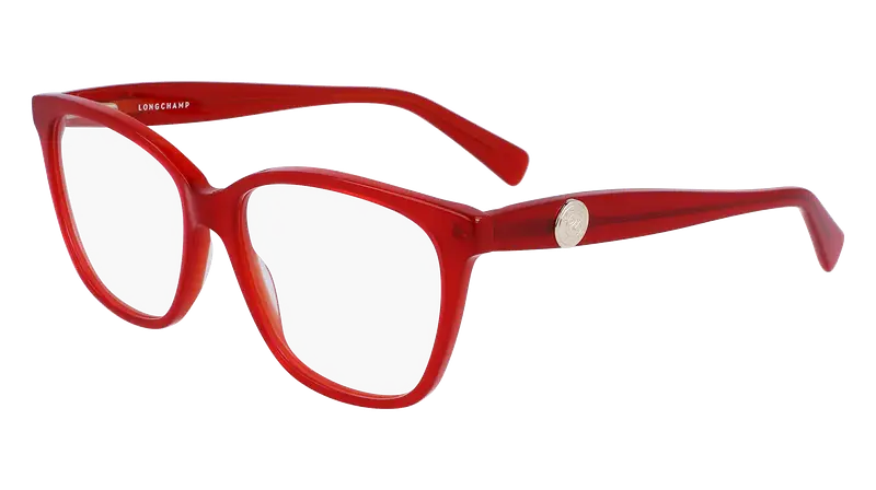 Longchamp Donna LO2715 600 Montature da vista Acetato Rosso Squadrata Normale Normale