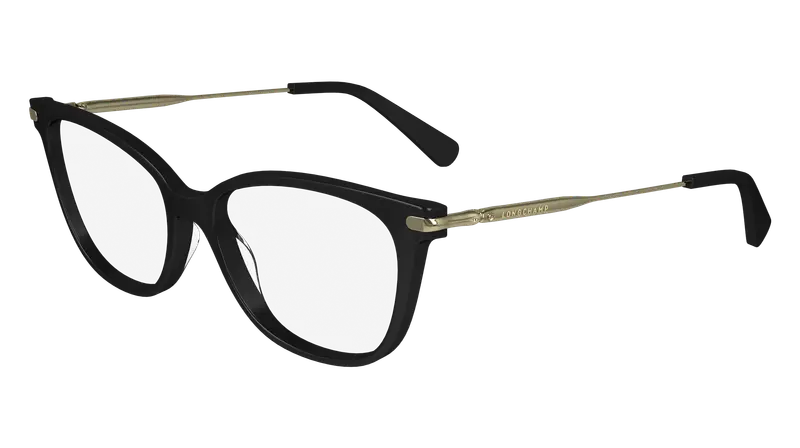 Longchamp Donna LO2735 001 Montature da vista Acetato Nero Cat Eye Normale Normale