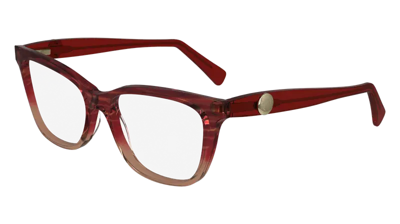 Longchamp Donna LO2744 606 Montature da vista Acetato Rosso Squadrata Normale Normale