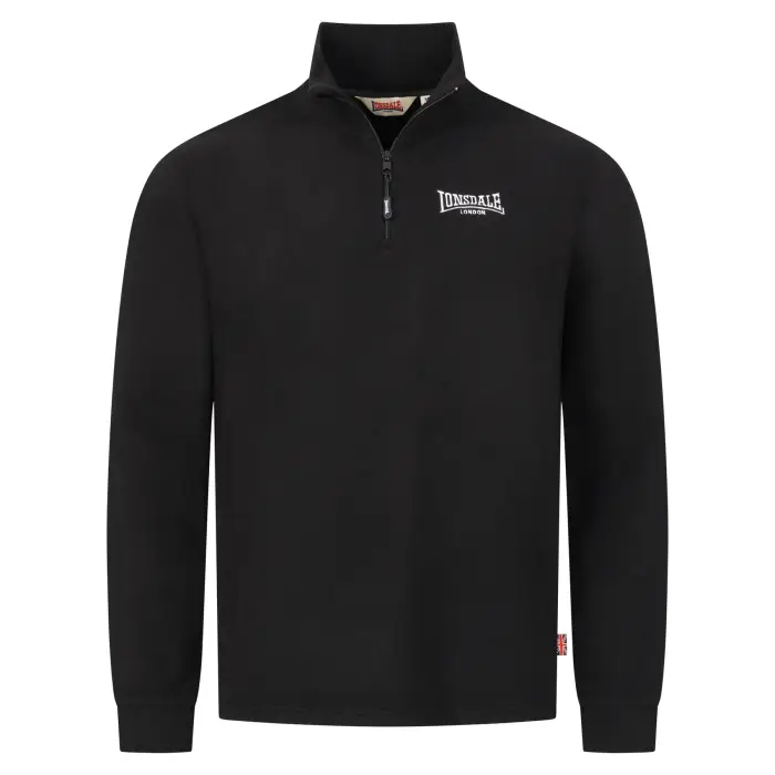 Lonsdale Felpa con 1/4 di cerniera Lostock Noir