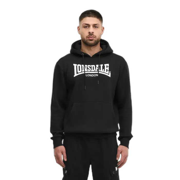 Felpa con cappuccio Lonsdale Bickington Noir