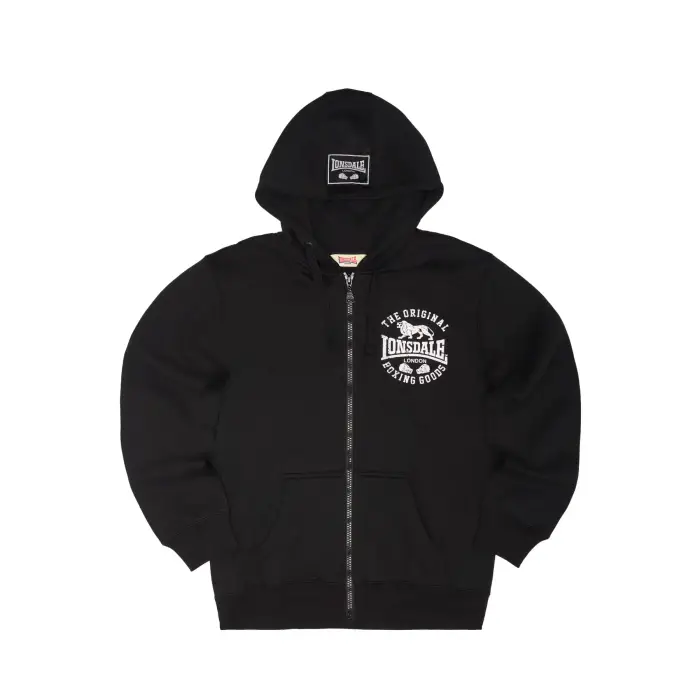 Felpa con cerniera a cappuccio Lonsdale Seghill Noir