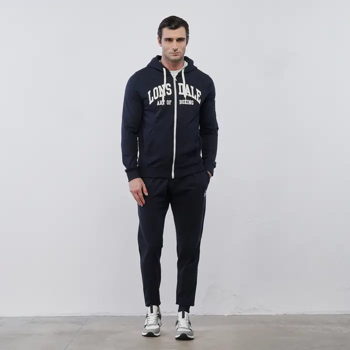 LONSDALE Pantaloni sportivi blu da uomo con tasche e logo