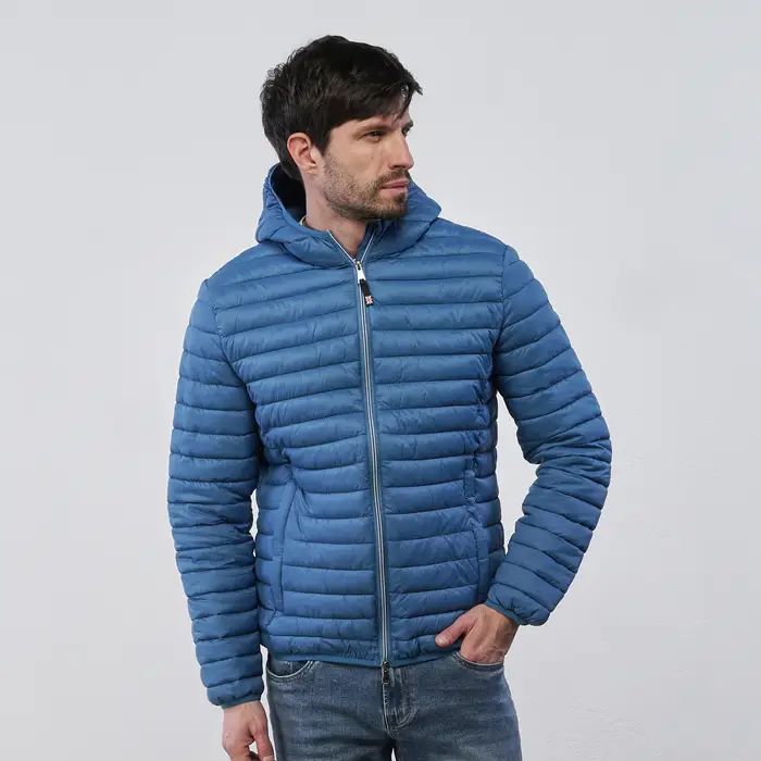 LONSDALE Piumino azzurro da uomo con tasche e zip