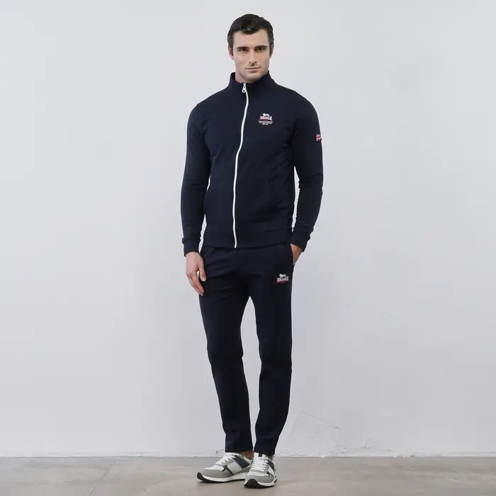 LONSDALE Tuta blu felpa pantaloni da uomo con loghi