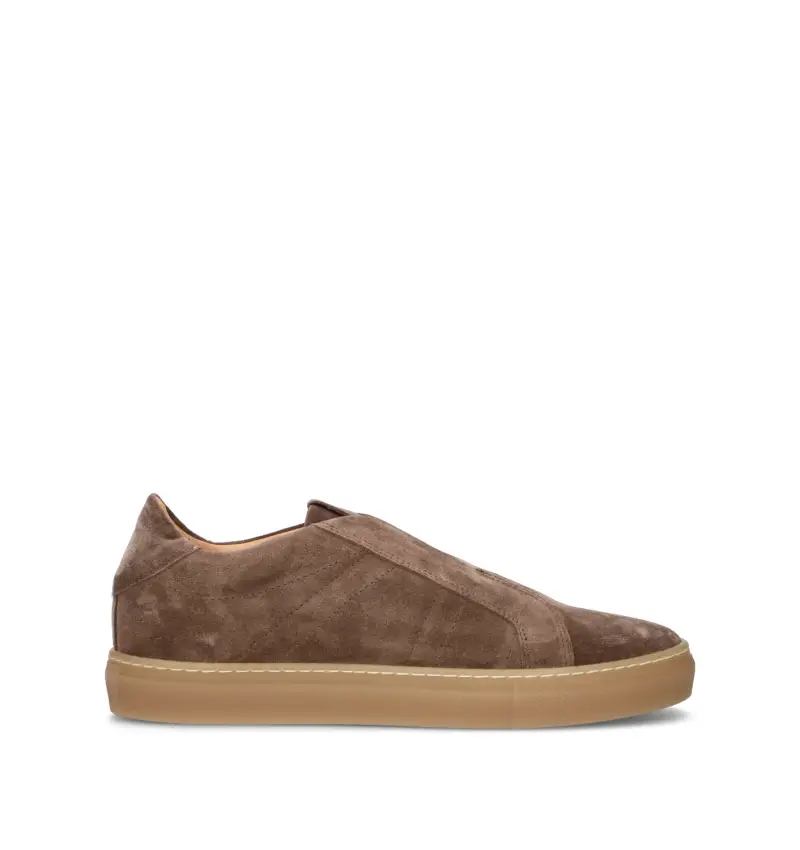 Sneaker uomo marrone in suede Vario