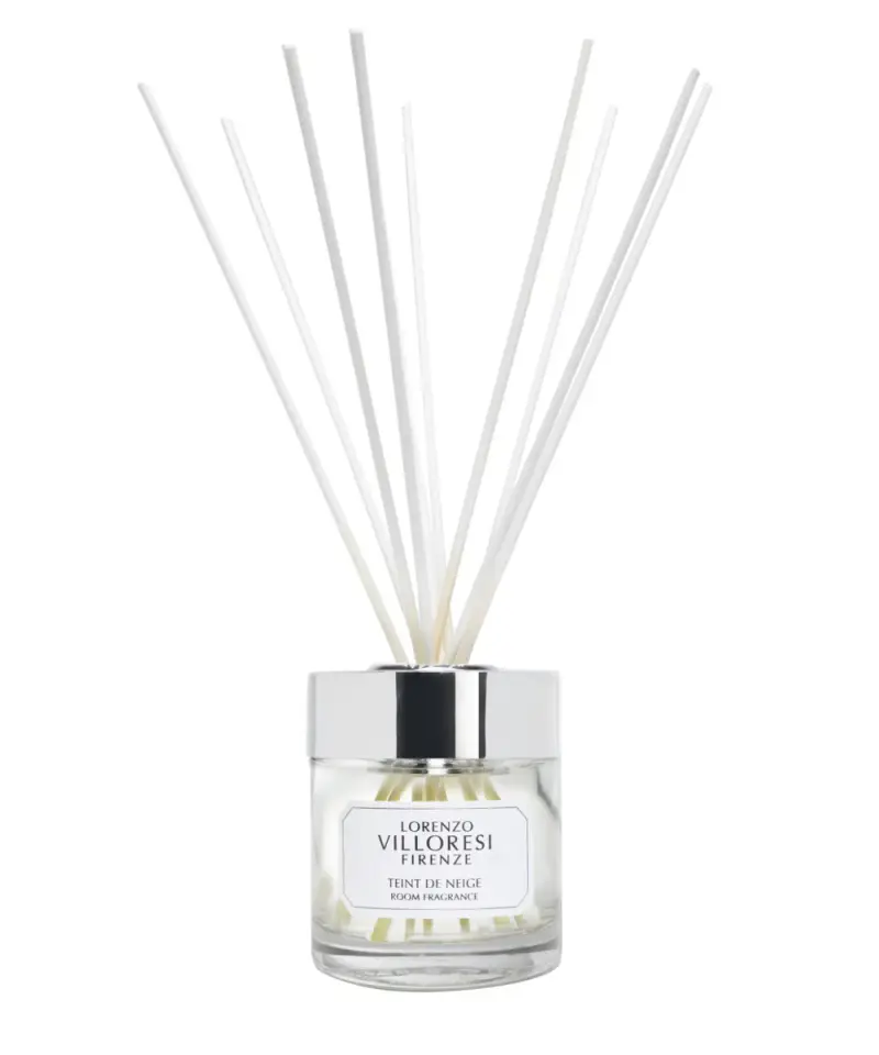 Lorenzo Villoresi Teint de Neige Room Fragrance 200 ml + 10 bastoncini in rattan