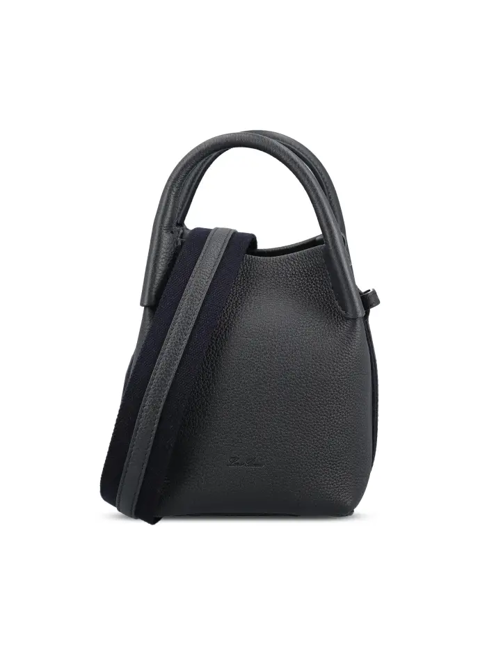 LORO PIANA Borsa Bale In Pelle NERO