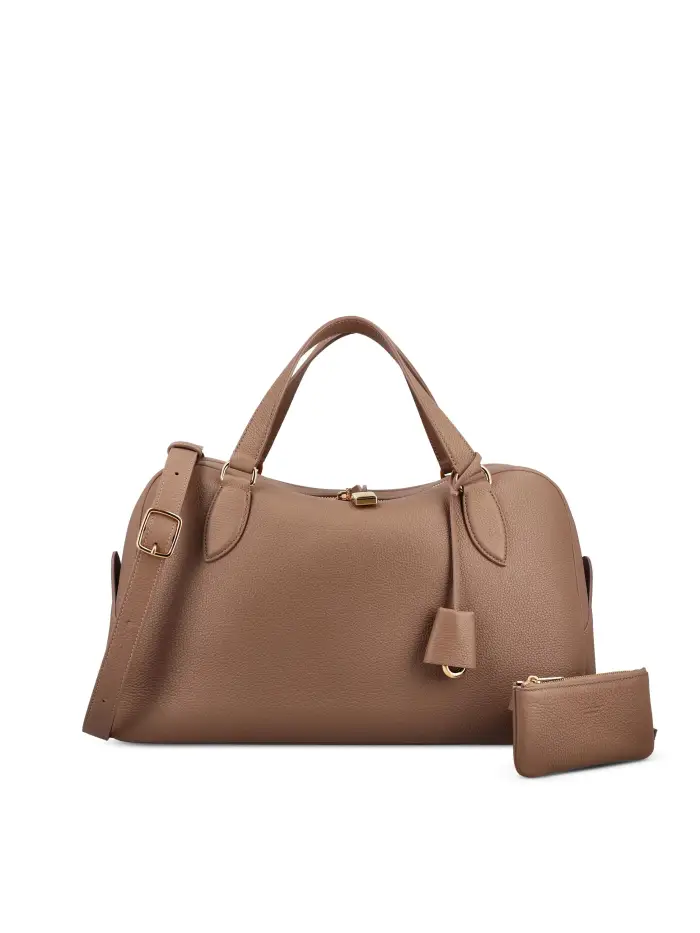 LORO PIANA Borsa Needle Media MARRONE