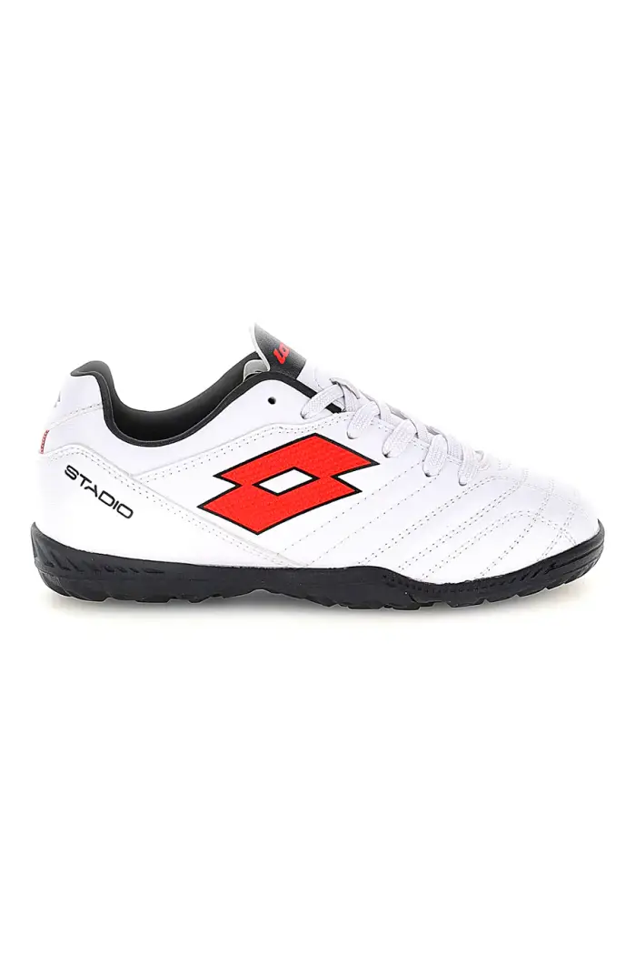 LOTTO Scarpe calcetto bianche con suola nera STADIO 705 TF JR [BIANCO]