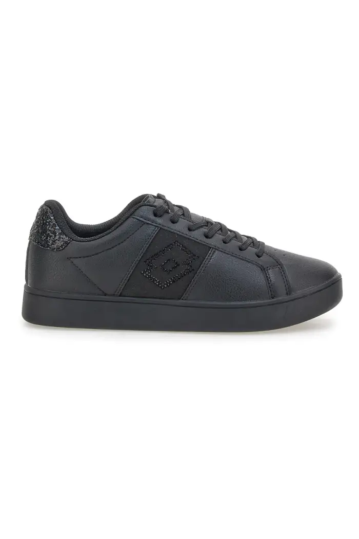 LOTTO Sneakers nere con logo glitter e suola piatta 1973 2 AMF II PU W [NERO]