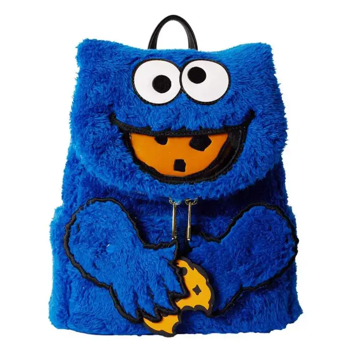 Loungefly Mini zaino 1 Rue Sésame Street Plush - Cookie Monster Bleu