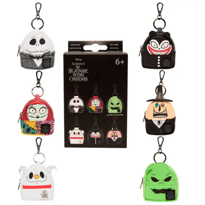 Loungefly Portachiavi mini zaino The Nightmare Before Christmas (x6) Multicolore
