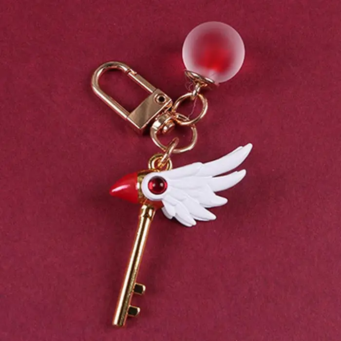Cardcaptor Card Captor Kinomoto Sakura Uccello Bacchetta magica Bastone Clown Carta Collana Ciondolo Cosplay Portachiavi Portachiavi Prop
