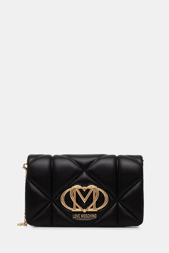 Love Moschino borsa a tracollo da donna in similpelle Nero