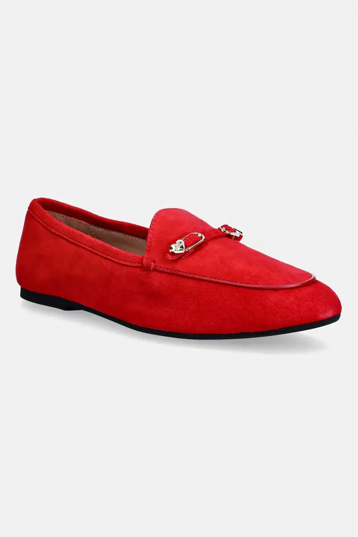 Love Moschino mocassini in camoscio Rosso