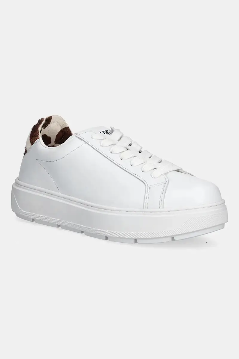 Love Moschino sneakers in pelle donna colore bianco JA15174G1NIA810A