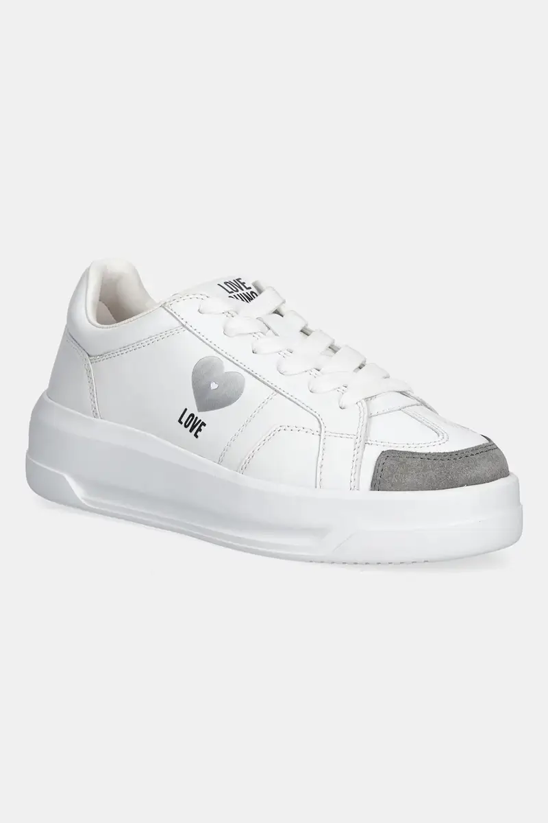 Love Moschino sneakers in pelle donna colore bianco JA15205G1NIAJ10B