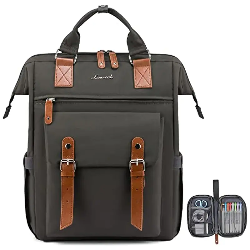 LOVEVOOK Zaino per computer portatile, da donna, per la scuola, per adolescenti, da 15, 6 pollici, con sacchetto per