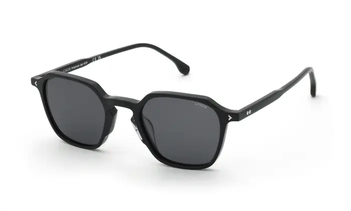 Lozza Uomo SL4429 CAPALBIO 4 700K Occhiali da sole Acetato Nero Fumo Geometrica Normale