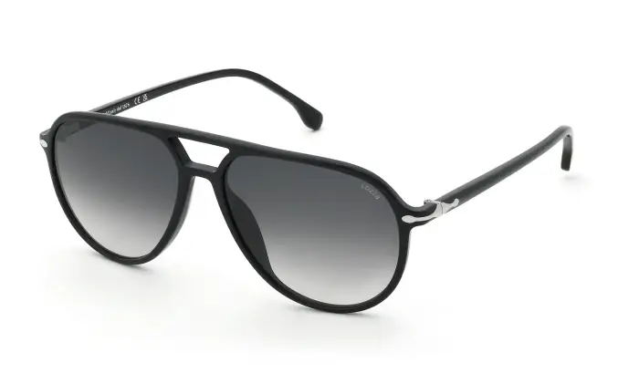 Lozza Uomo SL4432 ASOLO 5 700 Occhiali da sole Acetato Nero Fumo Pilot Normale Sfumato