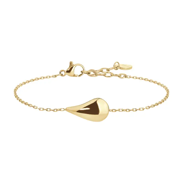 BRACCIALE DONNA IN ACCIAIO IP GOLD CON GOCCIA